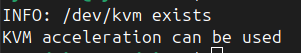kvm-ok verification tool Output