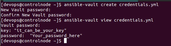 Ansible Vault  Create Encrypted File