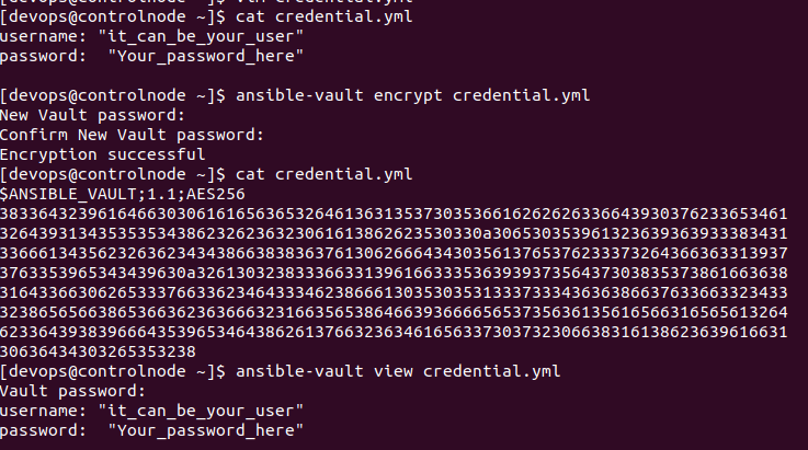 Ansible Vault Encrypt Sting