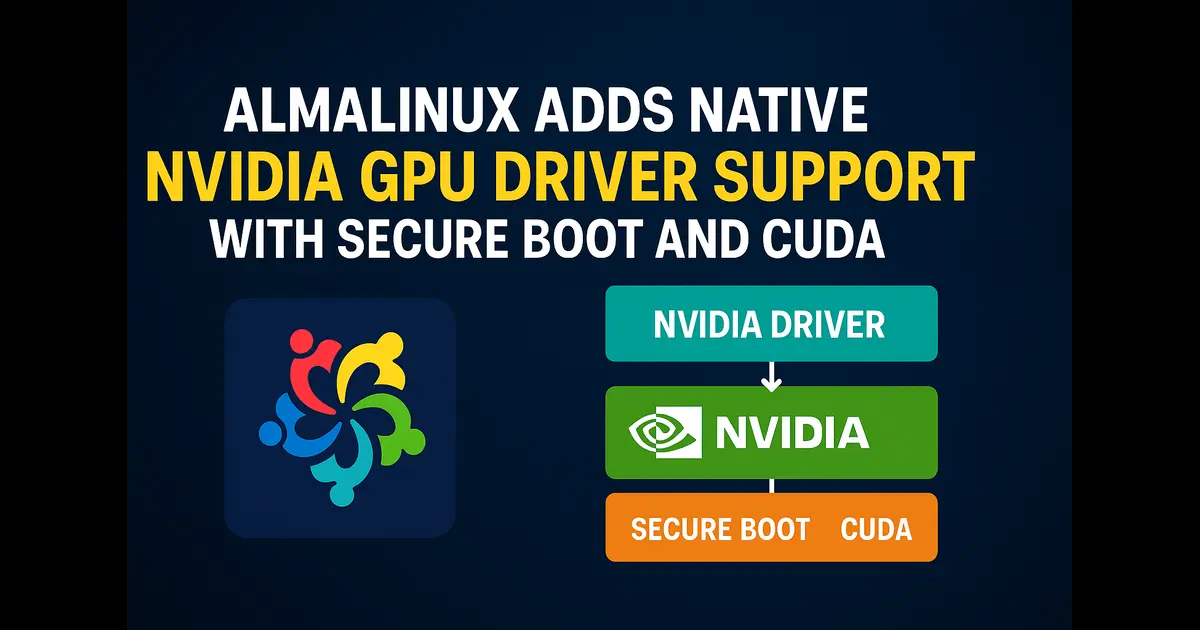 AlmaLinux OS 9 and 10 NVIDIA driver installation with Secure Boot and CUDA support