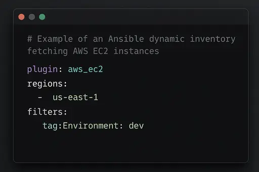 Example of an Ansible dynamic inventory fetching AWS EC2 instances