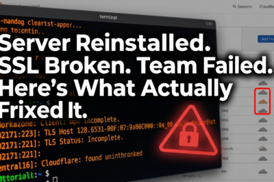 SSL Error After cPanel WHM Server Reinstall: The Root Cause Your Admin Missed